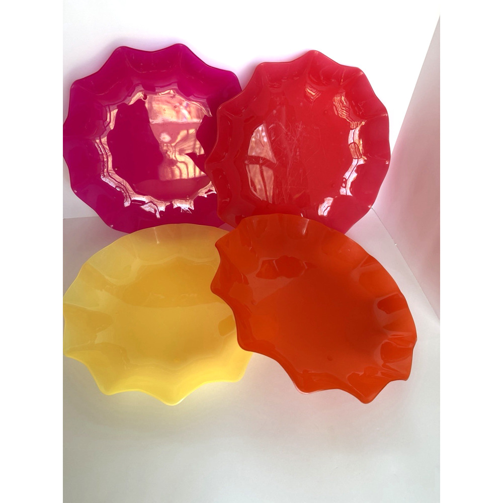 Tupperware Petalware Nesting Bowls and Plates Wavy Fluted Taco Whimsical - Picture 6 of 6
